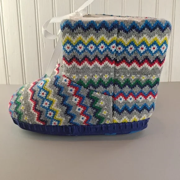 NWT Boden Fairisle Slipper Boots EU Size 33 or Size US Size 7 Kids - Picture 2 of 9